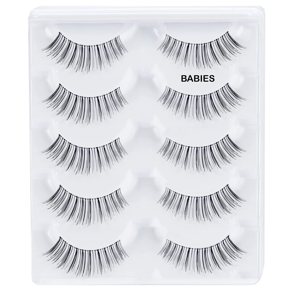 Ardell False Eyelashes Natural Babies Black, 1 pack (5 pairs per pack)