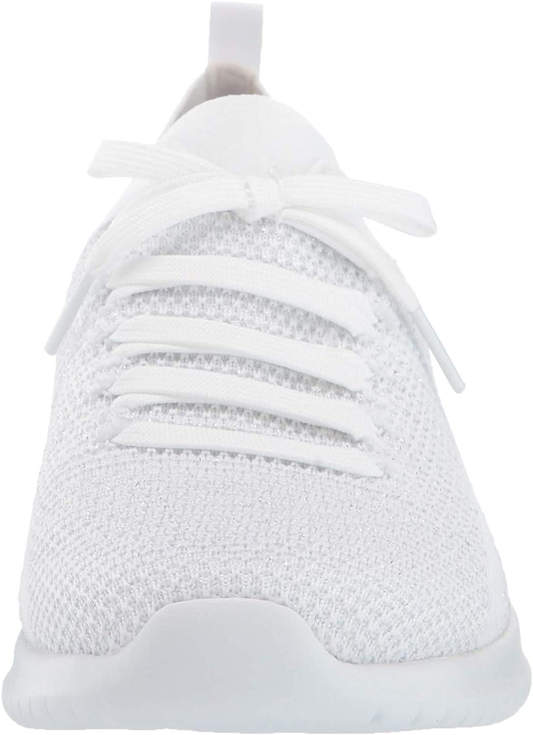 Skechers womens Ultra Flex Salutations Sneaker, White/Silver, 7.5 US