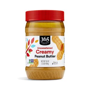 365 by whole foods market, creamy peanut butter with salt, 16 ounce