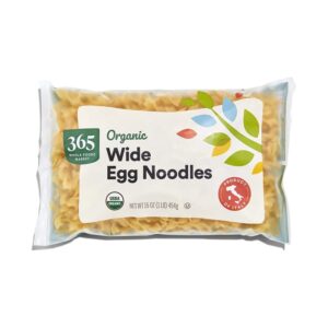 365 by whole foods market, organic wide egg noodles, 16 ounce