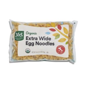 365 by whole foods market, organic extra wide egg noodles, 16 ounce