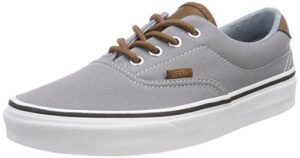 vans women's low-top, grey ((c/yellow) frost gray/acid denim q70), 8