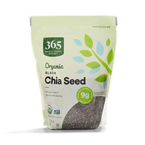 365 by whole foods market, organic black chia seeds, 15 ounce
