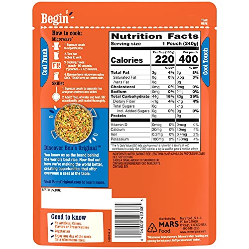 BEN'S ORIGINAL Ready Rice Basmati Rice, Easy Side Dish, 8.5 OZ Pouch (Pack of 12)