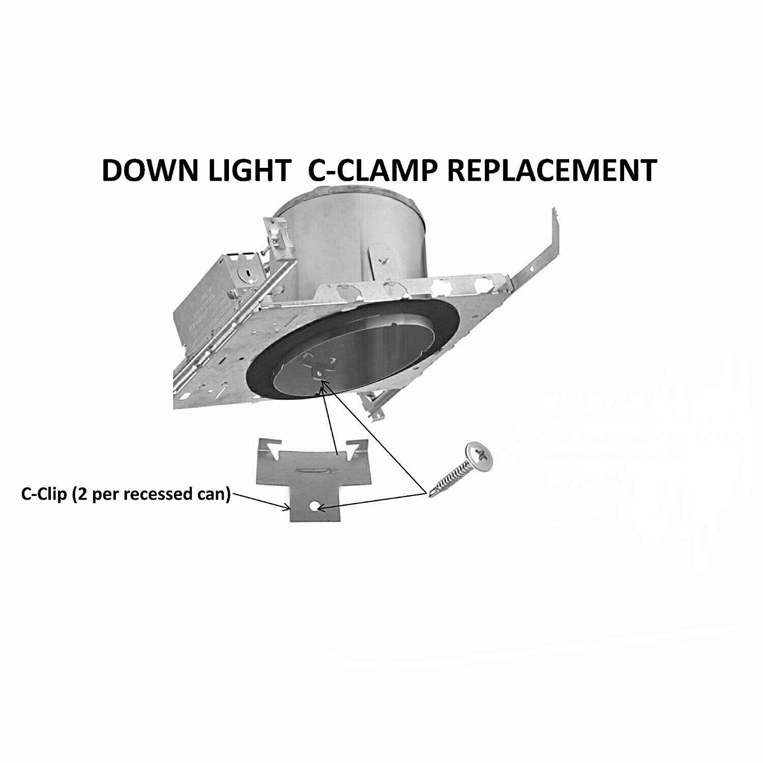 Recessed Light Clips for Downlight | 5 Pairs of Recessed Lighting Clips | Perfect for recessed retrofit Down Light