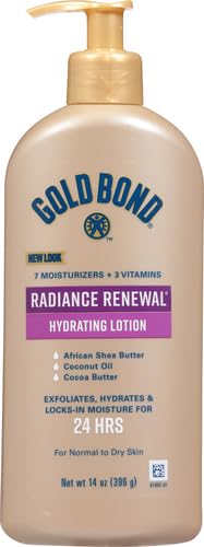 Gold Bond Radiance Renewal Hydrating Lotion, 14 oz., for Visibly Dry, Flaky & Ashy Skin