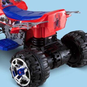 Kid Trax Marvel Spiderman Toddler ATV Ride On Toy, 12 Volt Battery, 3-7 Years, Max Rider Weight 88 lbs, Spider-Man Blue