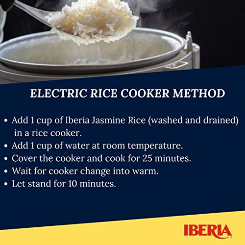 Iberia Jasmine Rice, 5 lbs. Long Grain Naturally Fragrant Enriched Jasmine Rice