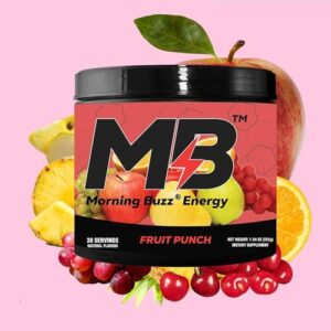 Morning Buzz Energy Powder Drink - Energy Boost Drink Mix - Sugar-Free Energy with Antioxidants - Morning Kickstart and Sports Nutrition Endurance Product - 30 Servings, Fruit Punch, 8 Ounces