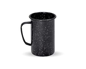 cinsa 6 piece mug set, 20 oz (speckled black), enamelware mugs for indoor & outdoor. coffee mugs, camping, picnic, fishing, farmhouse kitchen. durable and reusable. suitable for oven, direct on fire.