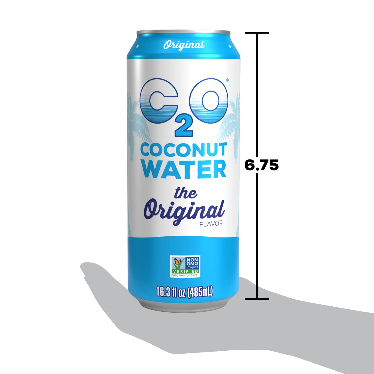 C2O The Original Coconut Water w/Nutrients & Electrolytes, Rejuvenating Plant-Based Hydration, the Original, 16.3oz cans (8-Pack)