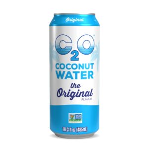 C2O The Original Coconut Water w/Nutrients & Electrolytes, Rejuvenating Plant-Based Hydration, the Original, 16.3oz cans (8-Pack)