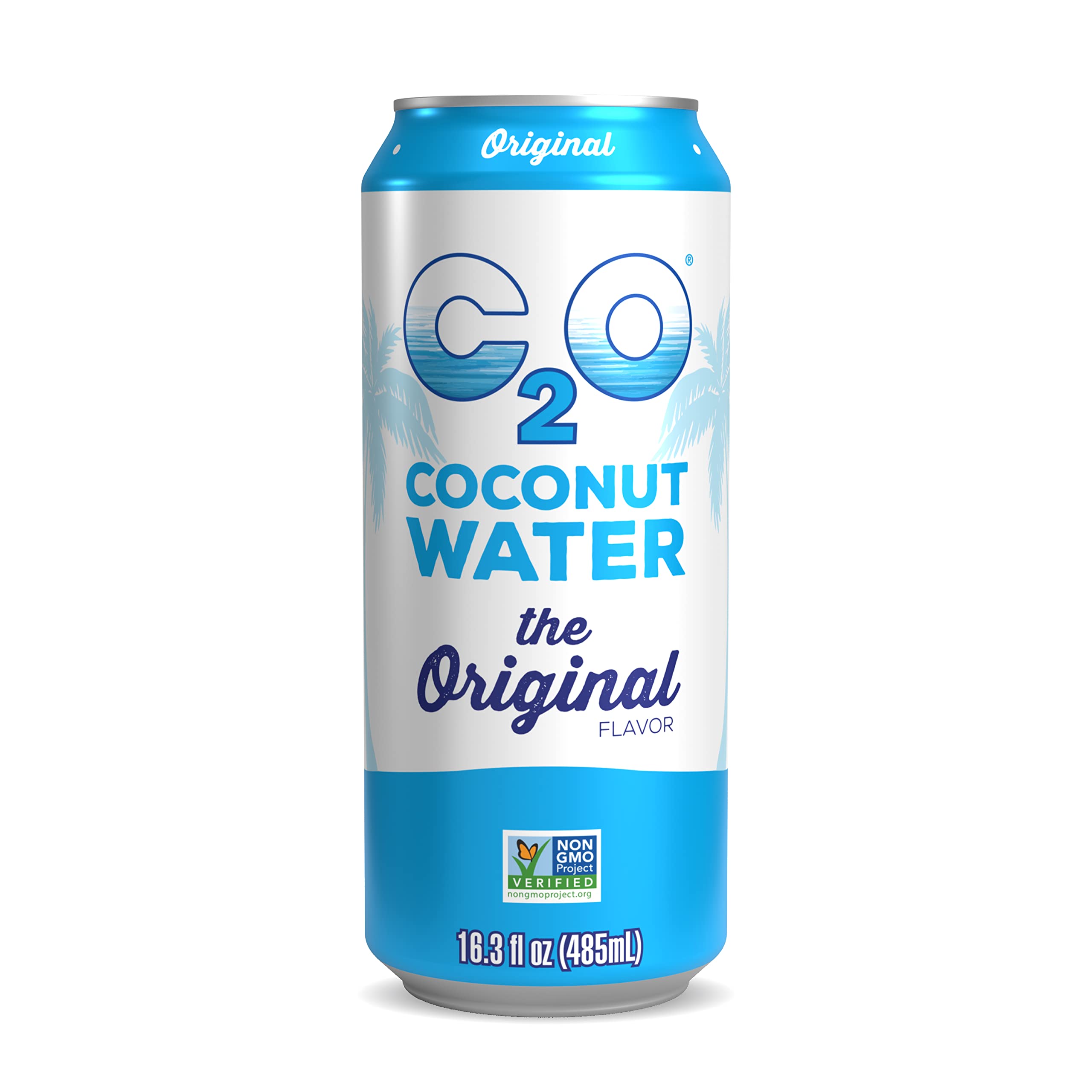 C2O The Original Coconut Water w/Nutrients & Electrolytes, Rejuvenating Plant-Based Hydration, the Original, 16.3oz cans (8-Pack)