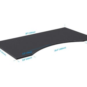 Monoprice Table Top 5 Feet Wide - Black Custom Sized for Sit-Stand Height Adjustable Riser Desk - Workstream Collection