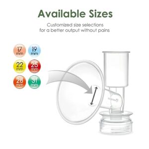 Maymom Breast Shield Flange Compatible with Ameda Breast Pumps Purely Yours, Finesse, NOT for Ameda MYA(17 mm, X-Small, 1-Piece)