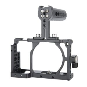 niceyrig camera cage kit for sony a6400/ a6100/ a6300/ a6000, with cheese top handle cable lock clamp