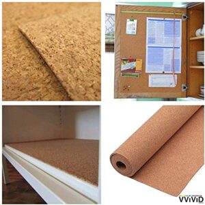 Natural Cork Board Textured Vinyl Wrap Underlayer Shelf Sheet Roll Drawer Liner (16 inches x 2ft)