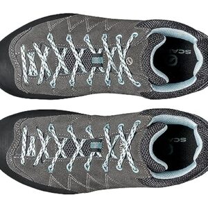 SCARPA Women's Crux Hiking and Approach Shoes - Shark/Blue Radiance - 8-8.5