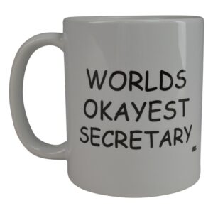 Rogue River Tactical Funny Coffee Mug Wolds Okayest Secretary Novelty Cup Great Gift Idea Workplace Office