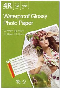 photo printing paper glossy inkjet best picture 4x6 4r size 100 sheets weight 230gsm for all inkjet printers