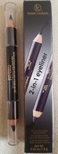 femme couture 2 in 1 eyeliner thin precision & thick drama black eye pencil duo