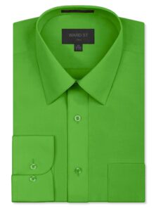 ward st men's regular fit dress shirts, 3xl, 19-19.5n 36/37s, green