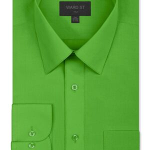 Ward St Men's Regular Fit Dress Shirts, 3XL, 19-19.5N 36/37S, Green