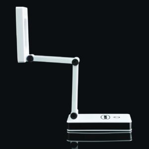 IdeaWorks JR7911 LED Desk Lamp, White with Magnifying Glass