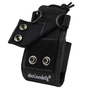 abcGoodefg 3 in1 Radio Holder Holster Case Pouch Bag for GPS Kenwood Motorola baofeng UV5R UV82 UV5RA 888S Retevis H777 Two Way Radio Walkie Talkie MSC 20C (2Pack)