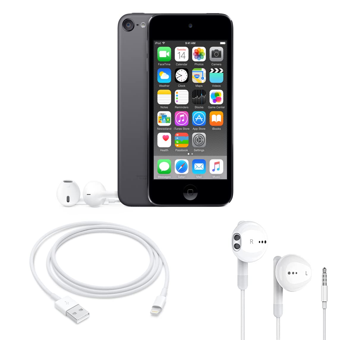 Apple iPod Touch 16GB 6th Generation with Accessory Bundle - Space Gray (Refurbished)