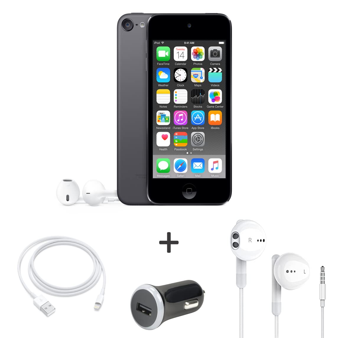 Apple iPod Touch 16GB 6th Generation with Accessory Bundle - Space Gray (Refurbished)