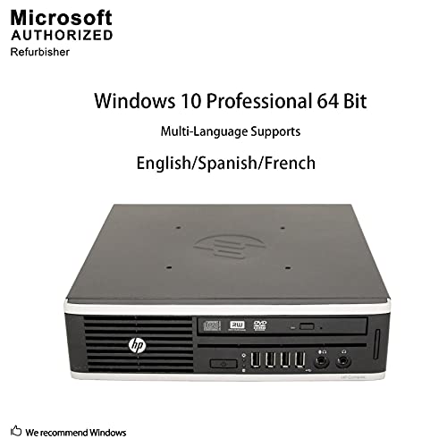 HP Elite 8300 Ultra Small Slim Business Computer PC, 8GB RAM, 120GB SSD, Wi-Fi, Windows 10 Professional (Renewed)