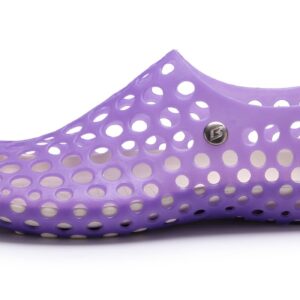 Water Shoes Women Sandals Shower Swim Pool Beach River Shoes Aqua Comfort Garden Clogs New Purple 9 US