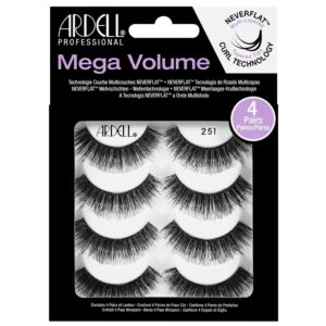 ardell false eyelashes mega volume 251, 1 pack (4 pairs per pack)