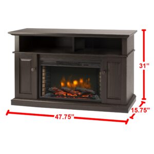 Muskoka Delaney 48" Media Fireplace-Rustic Brown