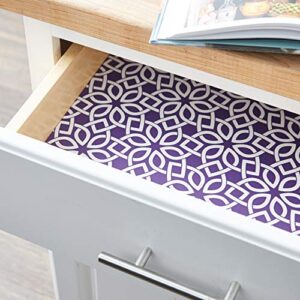 Home Basics Self Adhesive Shelf Liner, 2 Pack (Blossom Purple)