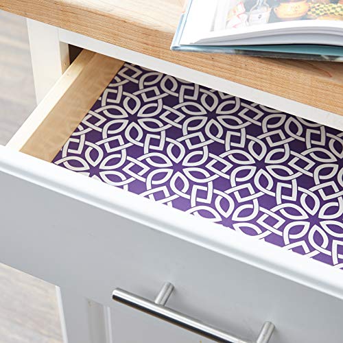 Home Basics Self Adhesive Shelf Liner, 2 Pack (Blossom Purple)