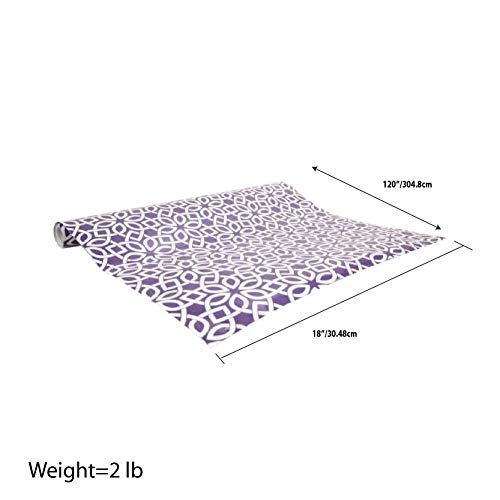 Home Basics Self Adhesive Shelf Liner, 2 Pack (Blossom Purple)