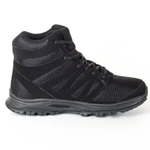 MT. EMEY 9315 Lady's Athletic Comfort Walking Lace High Top Shoes Black