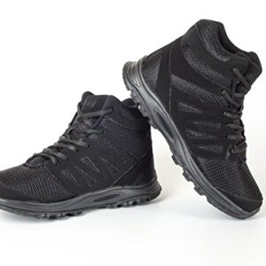 MT. EMEY 9315 Lady's Athletic Comfort Walking Lace High Top Shoes Black