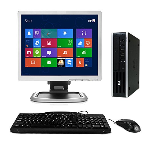 HP Elite 8000 USFF Windows 10 Desktop Computer C2D 3.0 PC 4GB 160GB DVD ROM WiFi 17 Inch LCD Monitor - Keyboard - Mouse (Renewed)