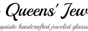 THE QUEENS' JEWELS Football (Diamond and Black) Jeweled Stemmed Wine Glass, 21 oz. - Unique Gift for Women, Birthday, Cute, Fun, Not Painted, Decorated, Bling, Bedazzled, Rhinestone