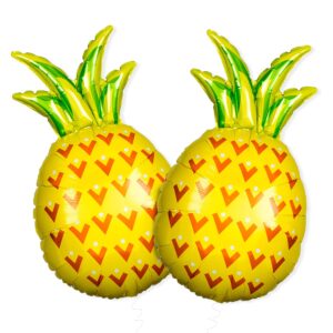 katchon, giant pineapple balloons decorations - 32 inch | pineapple mylar balloon for pineapple party decorations | tropical balloons for pineapple birthday decorations, fruity tutti party decorations