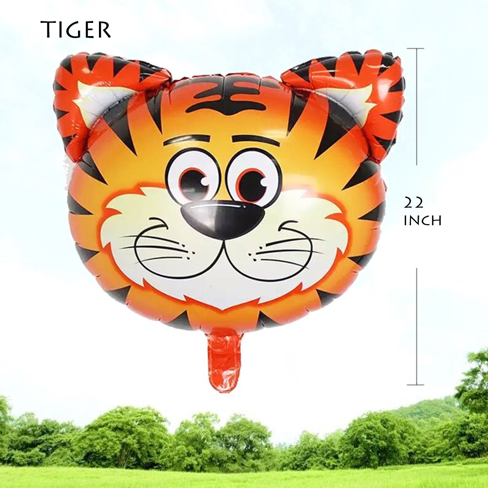 Jungle Safari Birthday Party Decorations - 6 Pack Giant Safari Animal Balloons for Boy Kids Safari Jungle Baby Shower Wild One Birthday Zoo Party Decorations