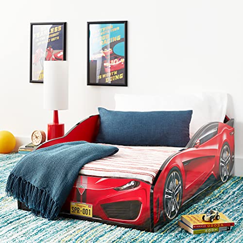 Cilek Spyder Race Car Toddler Bed Frame, Toddler, Red