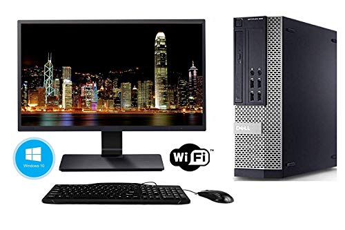 Dell Optiplex 7010 SFF Computer Desktop PC (Intel Core i5-3470, 8GB Ram, 500GB, HDD, DVD-RW, WiFi Keyboard Mouse) 17in LCD Monitor Brands Vary, Windows 10 (Renewed)