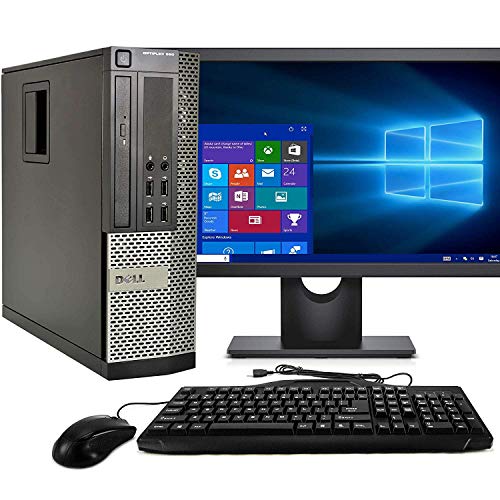 Dell Optiplex 7010 SFF Computer Desktop PC (Intel Core i5-3470, 8GB Ram, 500GB, HDD, DVD-RW, WiFi Keyboard Mouse) 17in LCD Monitor Brands Vary, Windows 10 (Renewed)