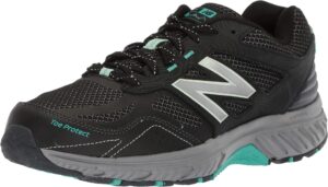 new balance women's 510 v4 trail running shoe, black/outerspace/seafoam, 7 m us