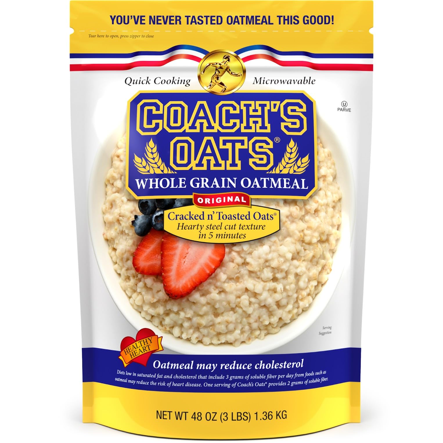 Coach's Oats Whole Grain Oatmeal, 3 Pound