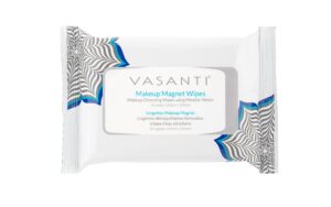 vasanti makeup magnet wipes - gentle facial makeup remover cleansing wipes with micellar water paraben and cruelty free vegan friendly